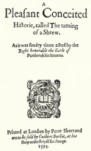 Shakespeare komedisi The Taming of the Shrew