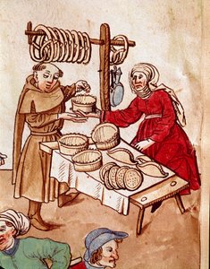 Ticaret: bir ekmek satıcısı. Ulrich Richental (1360-1437) 1438
