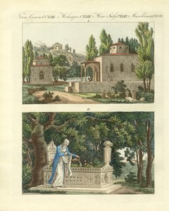 Türk kazıcılar (renkli gravür) by German School