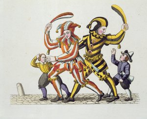 Eski Nürnberg Geleneklerinden Çocuklarla Oynayan İki Soytarı Oyunlarda ve Şarkılarda Gelenekler ve Uygulamalar, 1831'de yeniden yayınlandı by German School