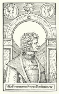 Ulrich, Wurttemberg Dükü (gravür) by German School
