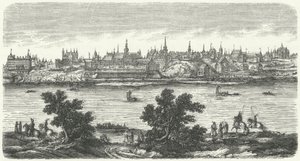 17. yüzyılda Varşova (gravür) by German School