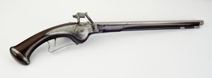 Tekerlek Kilitli Kılıf Tabanca, c.1625-50 (çelik, demir ve ceviz ağacı) by German School