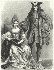 William III ve Mary II, İngiltere Kralı ve Kraliçesi (gravür) by German School