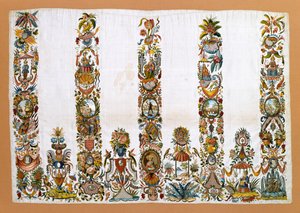 Kadın Önlüğü, 1760 dolayları (metalik iplikli ipek) by German School