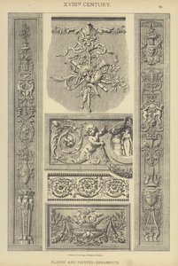 XVIII. Yüzyıl, Plastik ve Boyalı Süsler (renkli lito) by German School