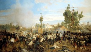 Macenta Savaşı. Gerolamo (Girolamo) Induno tarafından boyama by Gerolamo Induno