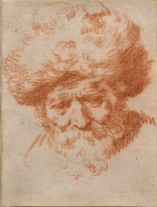 Bir Kış Alegorisi: Kürk Şapkalı Yaşlı Bir Adamın Başı by Gerrit Adriaensz (attr.to) Berckheyde