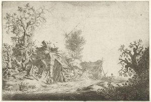 Harap çiftlikler ile manzara by Gerrit Adriaensz. de Heer
