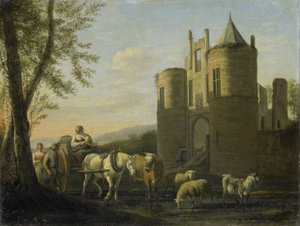 Egmond Kalesi'nin Ana Kapısı by Gerrit Berckheyde