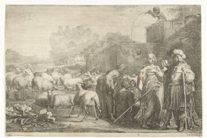 Jacob Rachel ile konuşuyor by Gerrit Bleker
