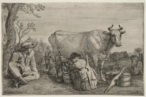 Sütçü Kız, 1643. by Gerrit Claesz. Bleker