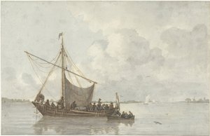 Nehir manzarası by Gerrit Lamberts