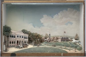 Paramaribo'daki Hükümet Meydanı Diorama'sı by Gerrit Schouten
