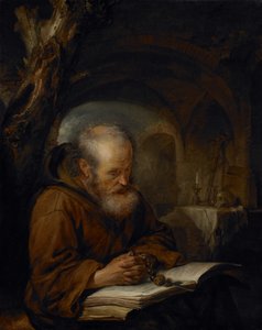 Dua Eden Bir Münzevi, 1670 by Gerrit Dou