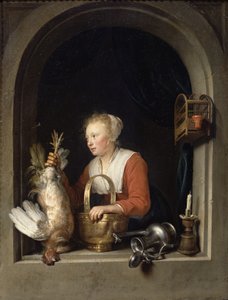 Hollandalı Ev Hanımı veya Pencereye Horoz Asan Kadın, 1650