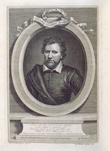 Ben Jonson (1573-1637), George Vertue (1684-1756), 1730 tarafından oyulmuş by Gerrit van Honthorst