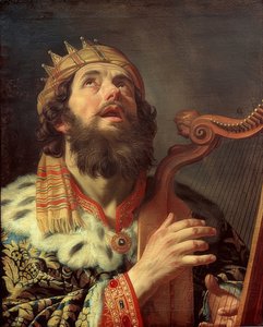 Kral David arp çalıyor. 1622 by Gerrit van Honthorst