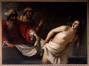 Suzanne Banyoda Tablo Gherardo delle Notti (Gerrit van Honthorst) (1590-1656) 1655 Güneş 157x213 cm Roma, Galleria Borghese by Gerrit van Honthorst
