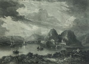 Dumbarton Kalesi, 1880 dolayları (gravür)
