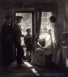 Evde güneş ışığı by Gertrude Käsebier