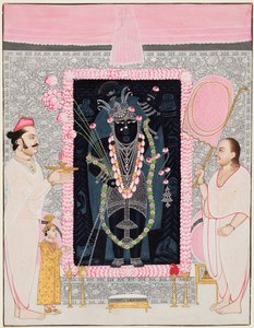Baş rahip Tilakayat Govardhanlalji kutlamada Shri Nathji