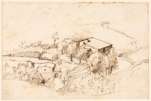 Tepelik Bir Peyzajda Ağaçlı Çiftlik, 1567.