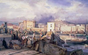 Napoli Rıhtımı by Giacinto Gigante