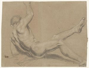 Düşen bir erkek çıplak çalışması by Giacomo Cavedone (possibly)