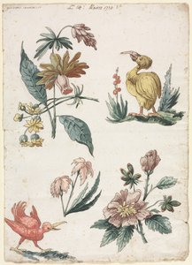 İki Kuşlu Çiçek Desenleri, 1774.