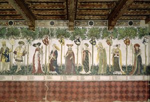 Dokuz Değerli ve Dokuz Değerli Kadın, Charlemagne, Godfrey de Bouillon, Delphine, Iynoppe, Hippolyte, Menalyppe, Semiramis, Lampeto ve Tamyris, 1418-30