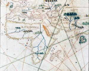 Avrupa ve Kuzey Afrika kıyıları (portulan by Giacomo Maggiolo