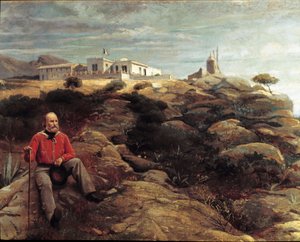 Risorgimento: "" Caprera adasındaki İtalyan vatansever Giuseppe Garibaldi "" Giacomo Mantegazza (1853-1920) 1867 Milano, Risorgimento Ulusal Müzesi