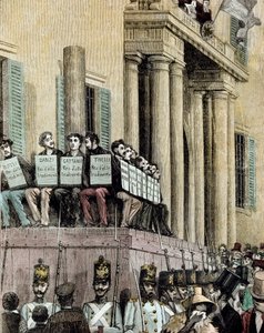 Risorgimento: “” Giovine Italia hareketinin üyeleri (Carlo Cattaneo (1801-1869), Tinelli, Danzi, Bussi dahil), Milano