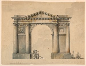 Napoleon IN, Bergamo, İtalya için bir Zafer Takı Tasarımı