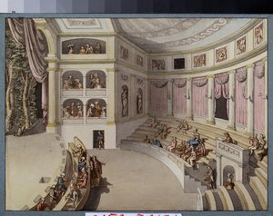 Bir tiyatro salonunun dekorasyonu için proje. Giacomo Antonio Domenico Quarenghi