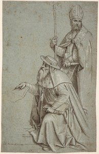 Aziz Hieronymus ve Aziz Augustine / Ambrose by Giambattista Moroni