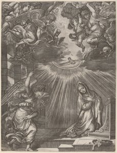 Duyuru by Gian Jacopo Caraglio after Titian