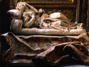 İtalya, Roma, San Francesco Ripa Kilisesi, Kutsanmış Ludovica Albertoni by Gian Lorenzo Bernini