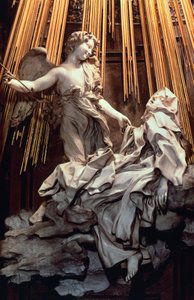 İtalya, Roma, Santa Maria della Vittoria Kilisesi Cornaro Şapeli, Gian Lorenzo Bernini (1598-1680), Avila