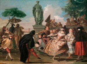 Menü - Minuet - Tiepolo, Giandomenico (1727-1804) - 1756 - Tuval üzerine yağlı boya - 80.7x109.3 - Museu Nacional d