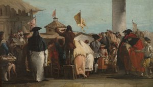 Mondo Novo, yaklaşık 1764-1765 by Giovanni Domenico Tiepolo