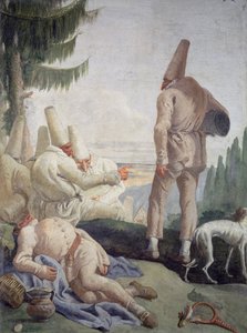 Pulcinella tatilde by Giovanni Domenico Tiepolo