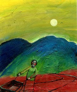 İhtiyacım Olan Her Şeye Sahiptim, 2003 (kağıt üzerinde yağlı boya) by Gigi Sudbury