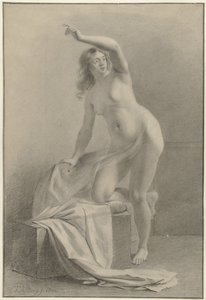 Çıplak kadın model üzerinde çalışma by Gijsbertus Johannus van den Berg