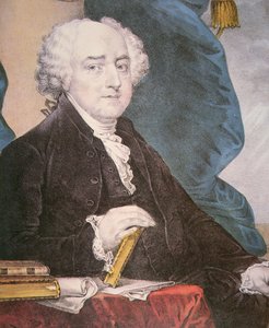 Nathaniel Currier (1813-88) tarafından yayınlanan John Adams (1735-1826) (renkli taş)