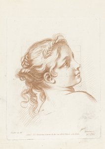 Genç bir kadının büstü Tete de jeune fille by Gilles Demarteau