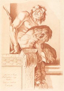 satir by Gilles Demarteau the Elder after René Michel Slodtz after Annibale Carracci