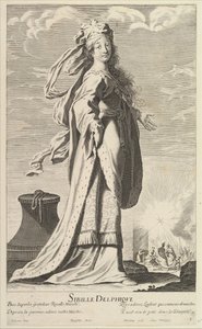 Delphi Sibyl, yaklaşık. 1635. Yaratıcılar: Gilles Rousselet, Abraham Bosse.