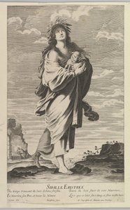 Eritre Sibyl, yak. 1635. Yaratıcılar: Gilles Rousselet, Abraham Bosse. by Gilles Rousselet and Abraham Bosse